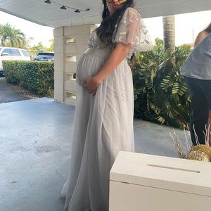 Maxi Dress with Sleeves - A-Line Sequin